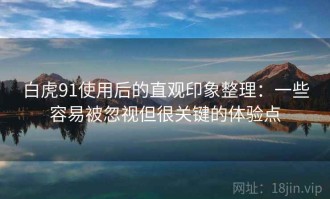 白虎91使用后的直观印象整理：一些容易被忽视但很关键的体验点