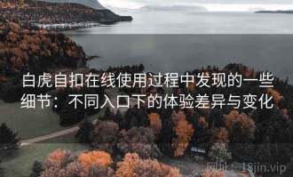 白虎自扣在线使用过程中发现的一些细节：不同入口下的体验差异与变化