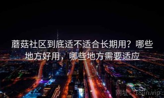 蘑菇社区到底适不适合长期用？哪些地方好用，哪些地方需要适应