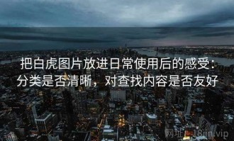 把白虎图片放进日常使用后的感受：分类是否清晰，对查找内容是否友好