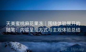 天美蜜桃麻花果冻｜围绕体验展开的随笔：内容呈现方式与主观体验总结