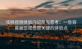 蜜桃视频体验向记录与思考：一些容易被忽视但很关键的体验点