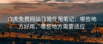 白虎免费网站日常使用笔记：哪些地方好用，哪些地方需要适应