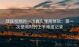 蘑菇视频的一次真实使用体验：第一次使用时的上手难度记录