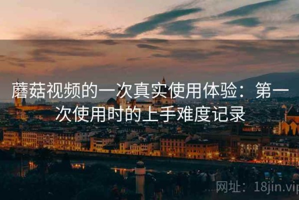 蘑菇视频的一次真实使用体验：第一次使用时的上手难度记录