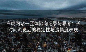 白虎网站一区体验向记录与思考：长时间浏览后的稳定性与流畅度表现