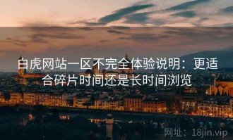 白虎网站一区不完全体验说明：更适合碎片时间还是长时间浏览