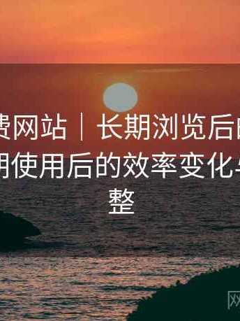 白虎免费网站｜长期浏览后的直观印象：长期使用后的效率变化与习惯调整