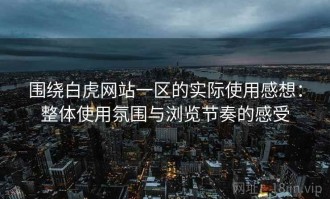 围绕白虎网站一区的实际使用感想：整体使用氛围与浏览节奏的感受