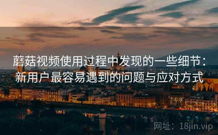 蘑菇视频使用过程中发现的一些细节:新用户最容易遇到的问题与应对方式 蘑菇视频使用过程中发现的一些细节:新用户最容易遇到的问题与应对方式