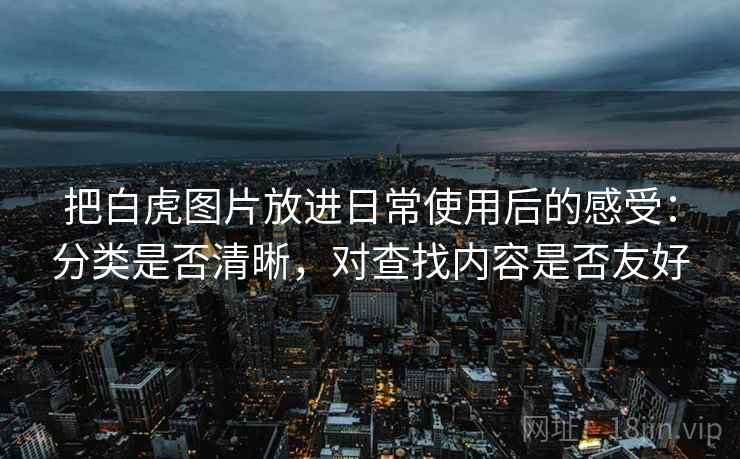 把白虎图片放进日常使用后的感受：分类是否清晰，对查找内容是否友好