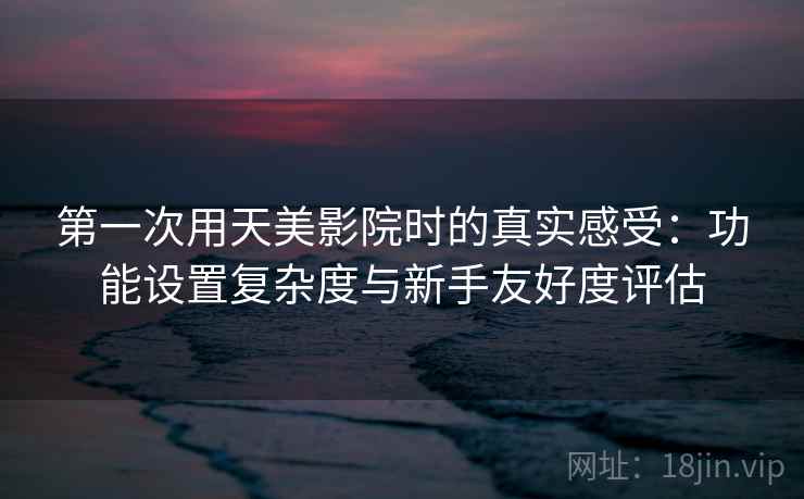 第一次用天美影院时的真实感受：功能设置复杂度与新手友好度评估