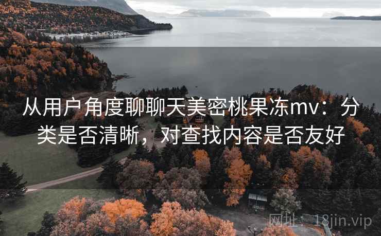 从用户角度聊聊天美密桃果冻mv：分类是否清晰，对查找内容是否友好