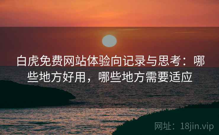 白虎免费网站体验向记录与思考：哪些地方好用，哪些地方需要适应