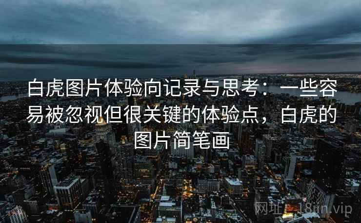 白虎图片体验向记录与思考:一些容易被忽视但很关键的体验点,白虎的图片简笔画 白虎图片体验向记录与思考:一些容易被忽视但很关键的体验点,白虎的图片简笔画